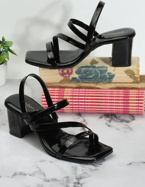 DressBerry Open Toe Block Heels